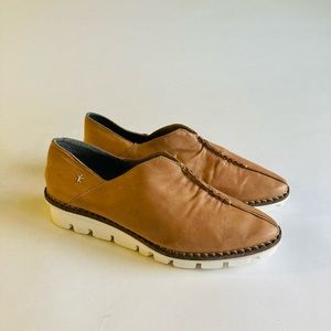 Patrizia Bonfanti Italy Tan Genuine Leather Loafers size EUR 38.5 US 8